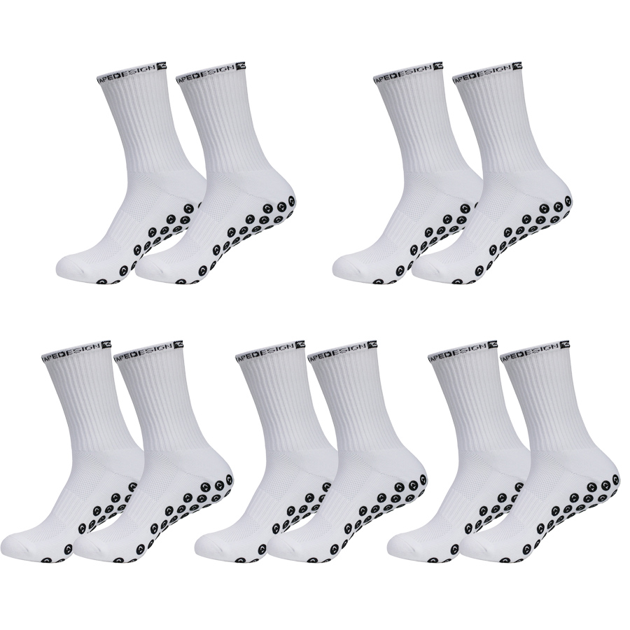 Badminton Grip - 5 pares de meias de futebol