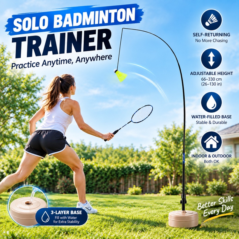Badminton Shuttlecock - Conjunto de Treino de Badminton Solo