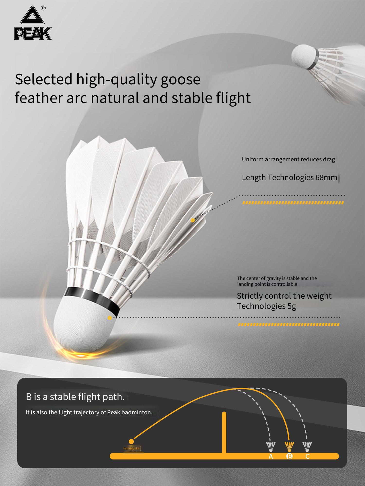 PEAK Badminton Profissional de - Feather Shuttlecock avaliação e preço